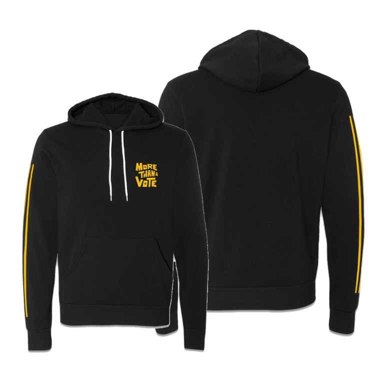 Men's Los Angeles Lakers LeBron James #23 NBA civil rights Fight for Collection More Than A Vote BLM Team Logo Black Basketball Hoodie XNE1183YO